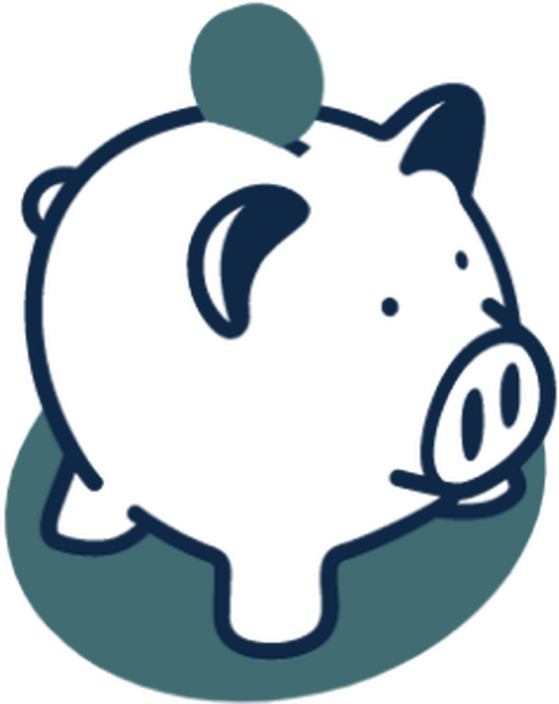 An icon of a piggybank