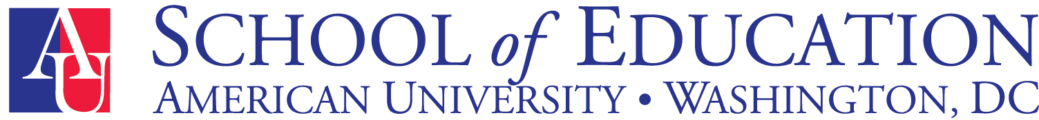 American University School of Education logo.